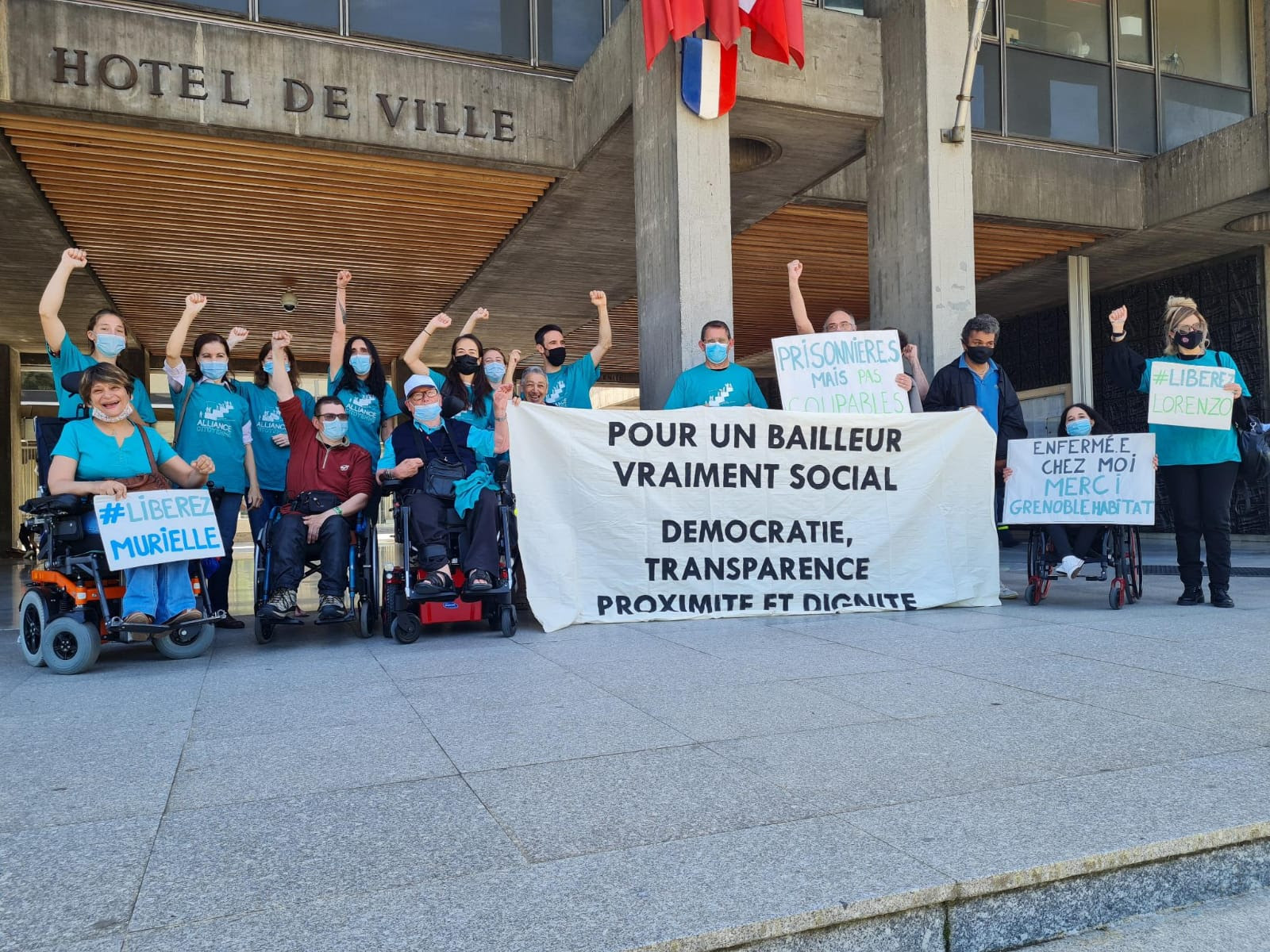 Rassemblement à l'hôtel de ville de Grenoble (Juin 2021)